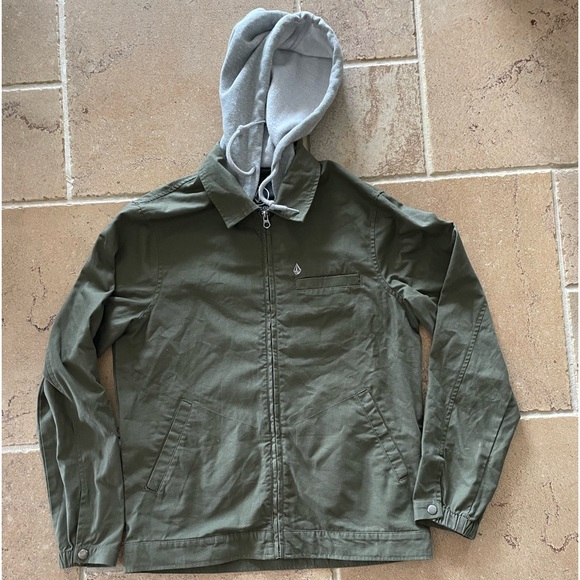 Volcom "Warren" Jacket Green Hooded Jacket Small Excellent Condition - Picture 4 of 9